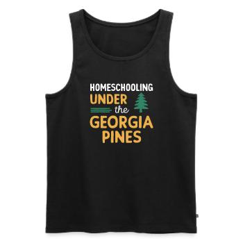 Georgia Homeschool Mom Life in Peach State - Men's Premium Organic Tank Top - black - Front - AI Model Male 178 light (178cm)