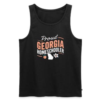 Georgia Homeschool Mom Life in Peach State - Men's Premium Organic Tank Top - black - Front - AI Model Male 178 light (178cm)