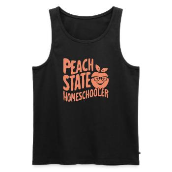Georgia Homeschool Mom Life in Peach State - Men's Premium Organic Tank Top - black - Front - AI Model Male 178 light (178cm)