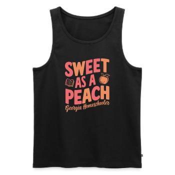 Georgia Homeschool Mom Life in Peach State - Men's Premium Organic Tank Top - black - Front - AI Model Male 178 light (178cm)