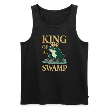 Amphibian frog hunter enthusiast, frog trapping - Men's Premium Organic Tank Top - black - Front - Michal (187cm)