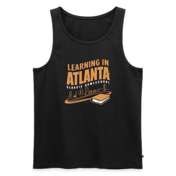 Georgia Homeschool Mom Life in Peach State - Men's Premium Organic Tank Top - black - Front - AI Model Male 178 light (178cm)