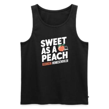 Georgia Homeschool Mom Life in Peach State - Men's Premium Organic Tank Top - black - Front - AI Model Male 178 light (178cm)