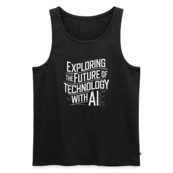 Faszinierende Welt Der Robotik Und Künstlichen - Männer Premium Bio Tank Top - Schwarz - Vorne - AI Model Male 178 light (178cm)
