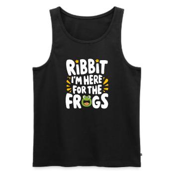 Amphibian frog hunter enthusiast, frog trapping - Men's Premium Organic Tank Top - black - Front - Michal (187cm)