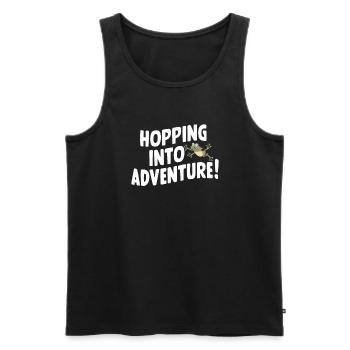 Amphibian frog hunter enthusiast, frog trapping - Men's Premium Organic Tank Top - black - Front - Michal (187cm)