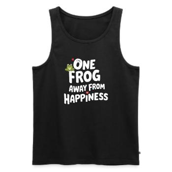 Amphibian frog hunter enthusiast, frog trapping - Men's Premium Organic Tank Top - black - Front - Michal (187cm)