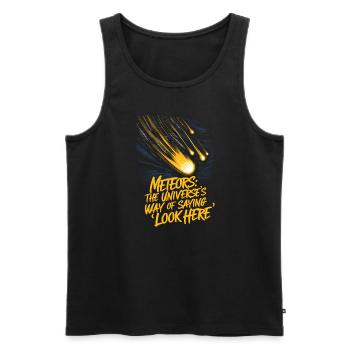 Stargazing And Meteor Shower Enthusiast - Männer Premium Bio Tank Top - Schwarz - Vorne - AI Model Male 178 light (178cm)