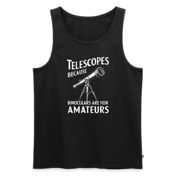 Stargazing And Meteor Shower Enthusiast - Männer Premium Bio Tank Top - Schwarz - Vorne - AI Model Male 178 light (178cm)