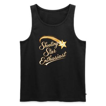 Stargazing And Meteor Shower Enthusiast - Men's Premium Organic Tank Top - black - Front - AI Model Male 178 light (178cm)