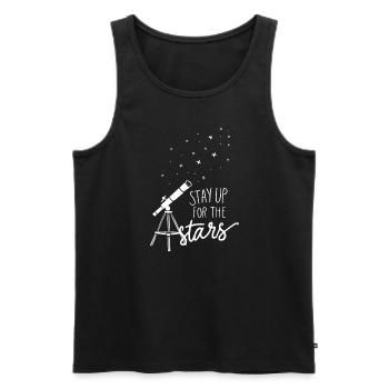 Stargazing And Meteor Shower Enthusiast - Männer Premium Bio Tank Top - Schwarz - Vorne - AI Model Male 178 light (178cm)