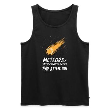 Stargazing And Meteor Shower Enthusiast - Männer Premium Bio Tank Top - Schwarz - Vorne - AI Model Male 178 light (178cm)