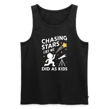 Stargazing And Meteor Shower Enthusiast - Männer Premium Bio Tank Top - Schwarz - Vorne - AI Model Male 178 light (178cm)