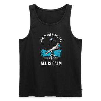 Stargazing And Meteor Shower Enthusiast - Männer Premium Bio Tank Top - Schwarz - Vorne - AI Model Male 178 light (178cm)