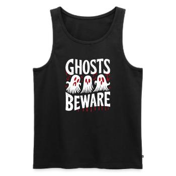 Ghost Bait Halloween Parapsychology Paranormal - Men's Premium Organic Tank Top - black - Front - AI Model Male 178 light (178cm)