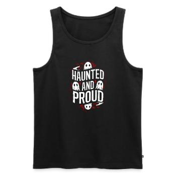 Ghost Bait Halloween Parapsychology Paranormal - Men's Premium Organic Tank Top - black - Front - AI Model Male 178 light (178cm)