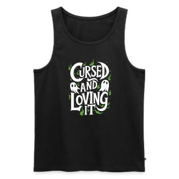 Ghost Bait Halloween Parapsychology Paranormal - Men's Premium Organic Tank Top - black - Front - AI Model Male 178 light (178cm)