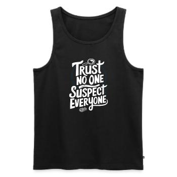 Meurtre Mystère Tenue De Dîner, Fête, Scène De Crime - Débardeur bio Premium Homme - noir - Devant - AI Model Male 178 light (178cm)