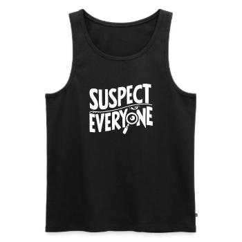 Meurtre Mystère Tenue De Dîner, Fête, Scène De Crime - Débardeur bio Premium Homme - noir - Devant - AI Model Male 178 light (178cm)
