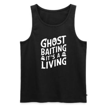 Ghost Bait Halloween Parapsychology Paranormal - Men's Premium Organic Tank Top - black - Front - AI Model Male 178 light (178cm)