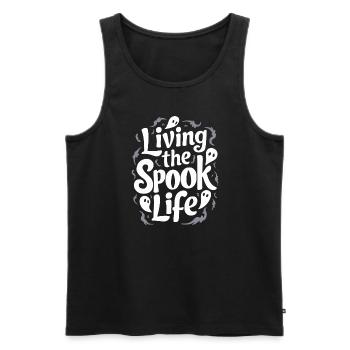Ghost Bait Halloween Parapsychology Paranormal - Men's Premium Organic Tank Top - black - Front - AI Model Male 178 light (178cm)
