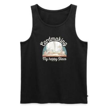 Cardmaker Scrapbooking Card Making Sets For - Men's Premium Organic Tank Top - black - Front - AI Model Male 178 light (178cm)