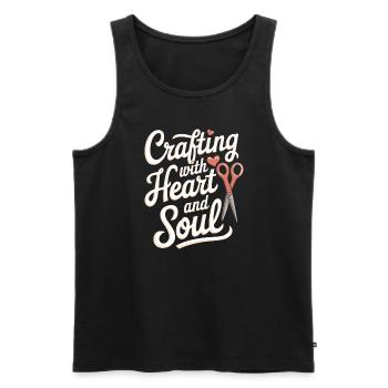 Cardmaker Scrapbooking Card Making Sets For - Men's Premium Organic Tank Top - black - Front - AI Model Male 178 light (178cm)