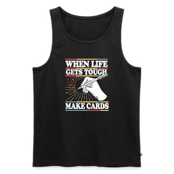 Cardmaker Scrapbooking Card Making Sets For - Men's Premium Organic Tank Top - black - Front - AI Model Male 178 light (178cm)
