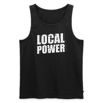 Local Power - Männer Premium Bio Tank Top - Schwarz - Vorne - AI Model Male 178 light (178cm)