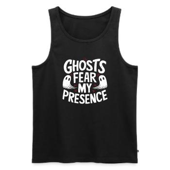 Ghost Bait Halloween Parapsychology Paranormal - Men's Premium Organic Tank Top - black - Front - AI Model Male 178 light (178cm)