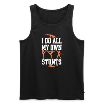 Cheerleading and Stunt Team Training for Spirit - Men's Premium Organic Tank Top - black - Front - AI Model Male 178 light (178cm)