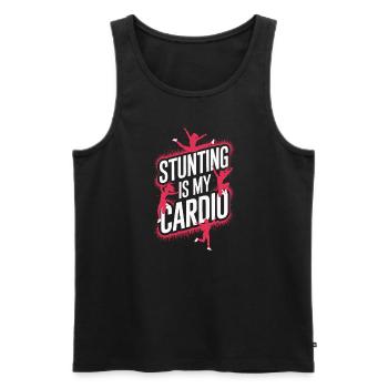 Cheerleading and Stunt Team Training for Spirit - Men's Premium Organic Tank Top - black - Front - AI Model Male 178 light (178cm)