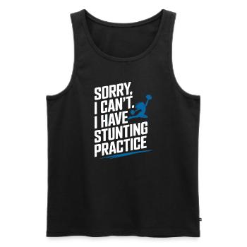Cheerleading and Stunt Team Training for Spirit - Men's Premium Organic Tank Top - black - Front - AI Model Male 178 light (178cm)