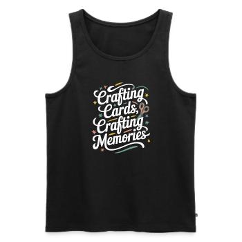 Cardmaker Scrapbooking Card Making Kits For - Men's Premium Organic Tank Top - black - Front - AI Model Male 178 light (178cm)