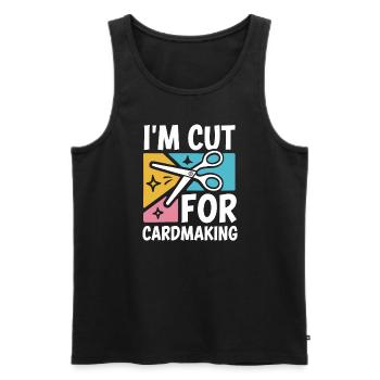 Cardmaker Scrapbooking Card Making Kits For - Men's Premium Organic Tank Top - black - Front - AI Model Male 178 light (178cm)