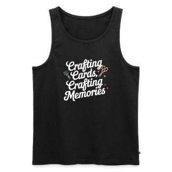 Cardmaker Scrapbooking Card Making Kits For - Men's Premium Organic Tank Top - black - Front - AI Model Male 178 light (178cm)