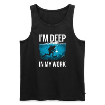 Underwater Welding Marine Diver Professions - Men's Premium Organic Tank Top - black - Front - Michal (187cm)