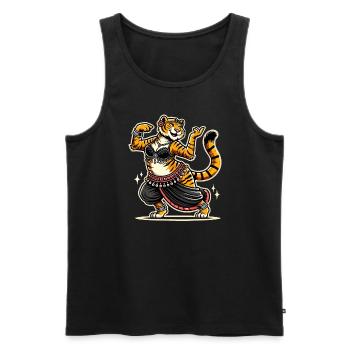 Rhythmic movements in oriental dance: - Men's Premium Organic Tank Top - black - Front - AI Model Male 178 light (178cm)