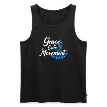 Rhythmic movements in oriental dance: - Men's Premium Organic Tank Top - black - Front - AI Model Male 178 light (178cm)