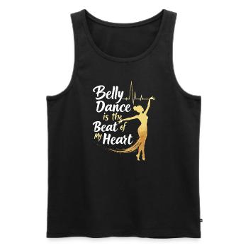 Rhythmic movements in oriental dance: - Men's Premium Organic Tank Top - black - Front - AI Model Male 178 light (178cm)