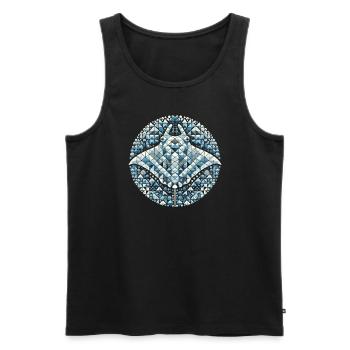 Majestic Manta Ray Ocean Adventure for Marine Life - Men's Premium Organic Tank Top - black - Front - AI Model Male 178 light (178cm)