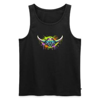 Majestic Manta Ray Ocean Adventure for Marine Life - Men's Premium Organic Tank Top - black - Front - AI Model Male 178 light (178cm)