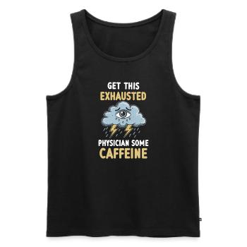 Overwhelming exhaustion and burnout symptoms - Men's Premium Organic Tank Top - black - Front - AI Model Male 178 light (178cm)