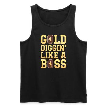 Goldrausch Abenteuer Goldsucher Schatzsuche - Männer Premium Bio Tank Top - Schwarz - Vorne - AI Model Male 178 light (178cm)