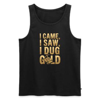 Goldrausch Abenteuer Goldsucher Schatzsuche - Männer Premium Bio Tank Top - Schwarz - Vorne - AI Model Male 178 light (178cm)