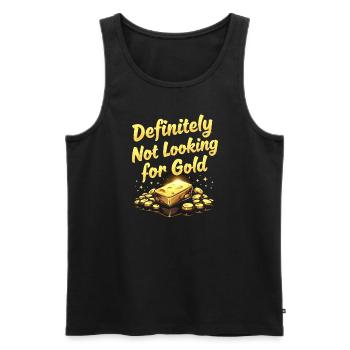 Goldrausch Abenteuer Goldsucher Schatzsuche - Männer Premium Bio Tank Top - Schwarz - Vorne - AI Model Male 178 light (178cm)