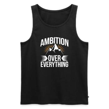 Agitation entrepreneuriale et bourreau de travail en affaires - Débardeur bio Premium Homme - noir - Devant - AI Model Male 178 light (178cm)
