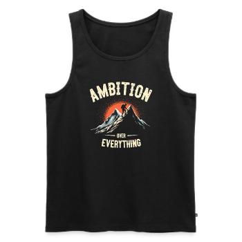Agitation entrepreneuriale et bourreau de travail en affaires - Débardeur bio Premium Homme - noir - Devant - AI Model Male 178 light (178cm)