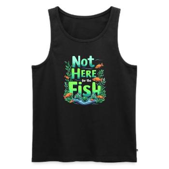 Aquascaping Enthusiast Underwater Gardening - Men's Premium Organic Tank Top - black - Front - AI Model Male 178 light (178cm)