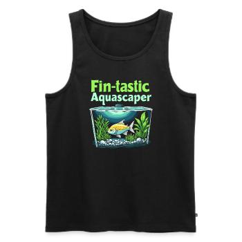 Aquascaping Enthusiast Underwater Gardening - Men's Premium Organic Tank Top - black - Front - AI Model Male 178 light (178cm)